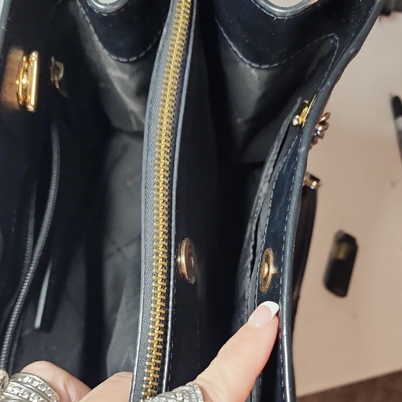 Michael Kors Black and Gold Shoulder Bag - Picture 9 of 10